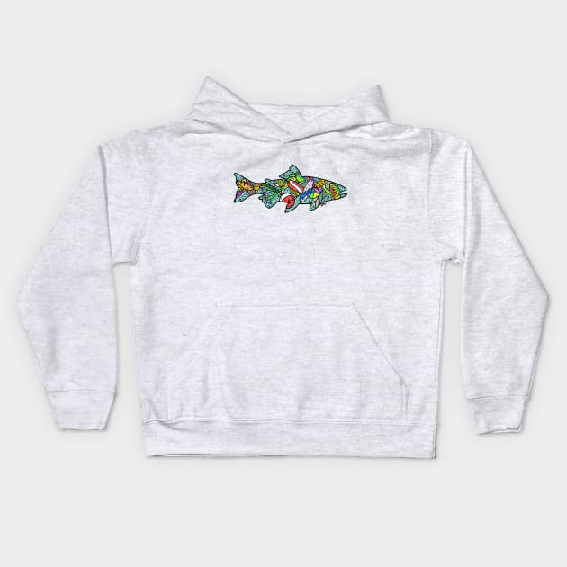 Gone Fishing Kids Hoodie by CharlieWizzard